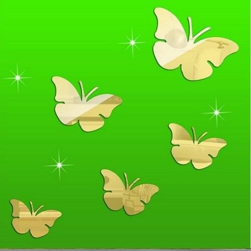 New hot wall sticker acrylic 3d stickers butterfly home decoration mirror sticker diy modern living room