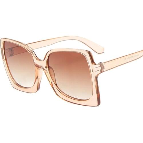 Fashion Designer Oversized Sunglasses Women Luxury Brand Sun Glasses For Female Vintage Square Gradient Shades Oculos De Sol