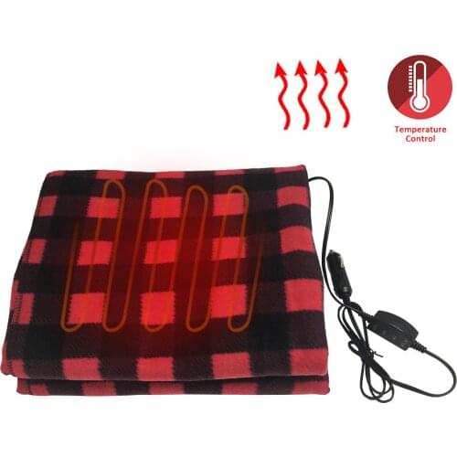 145*100cm Heated Blanket New Lattice Energy Saving Warm 12V Car Heating Blanket Autumn And Winter Car Electric Blanket