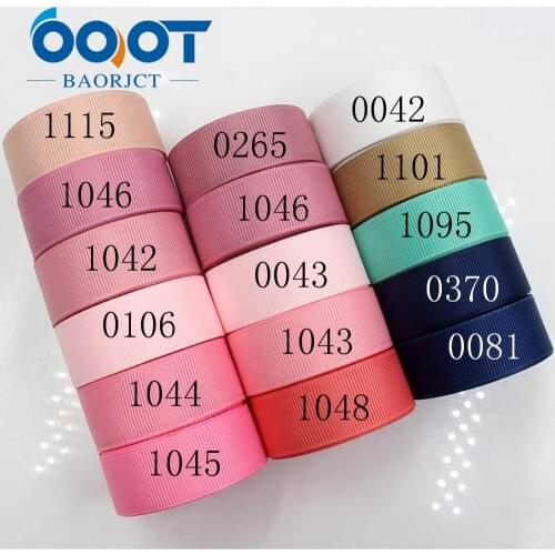 OOOT BAORJCT 1711093 20mm Solid Color Ribbons Thermal transfer Printed grosgrain Wedding Accessories DIY handmade material