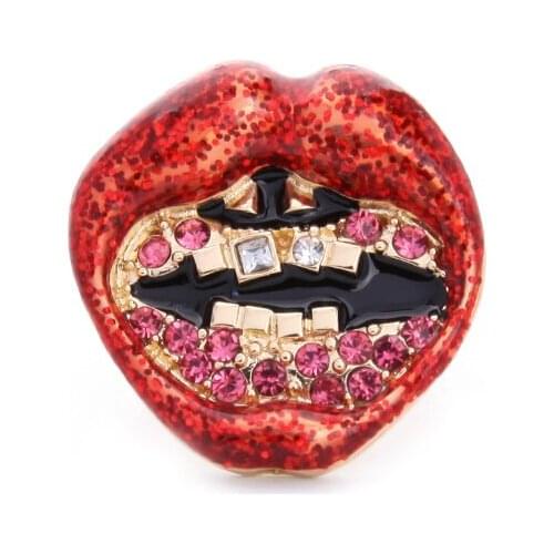 Bulk Price Bulk Price 2017 New Red Resin Crystal Lip Ring Unique Finger Rings For Women Fashion Accessories