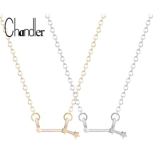 Chandler Aries Zodiac Sign Astrology Necklace Constellation March April Birthday Gift For Girls Fashion Accessary Femme Bijoux