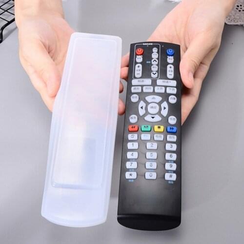 Portable Silicone Air Condition Control Case TV Remote Control Cover Transparent Dust Protect Storage Bag