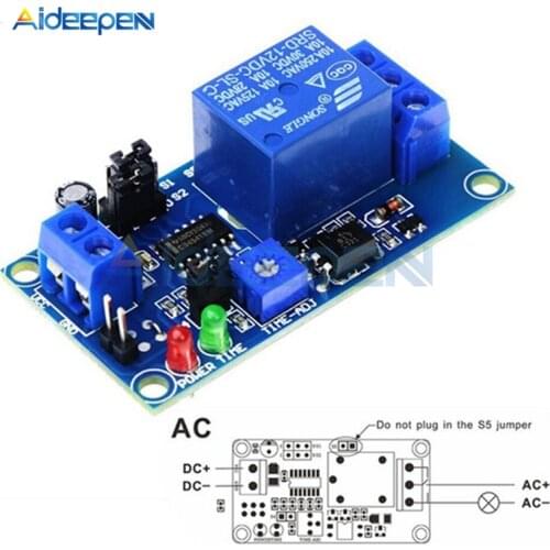 DC 12V Delay Relay Delay Turn On / Delay Turn Off Control Switch Module With Timer Adjustable Potentiometer LED Indicator