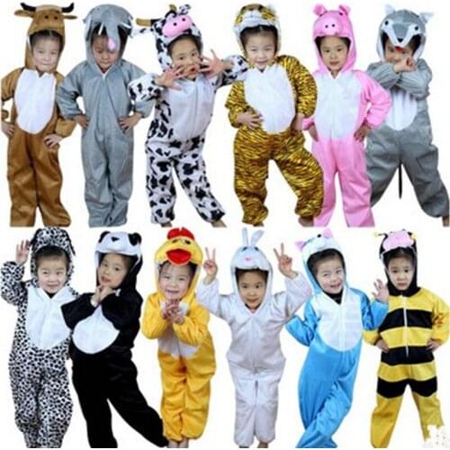 Christmas Gift Kids Children Cartoon Winter Animal Pajamas Costume Cosplay Sleepwear Clothing Halloween Stage performance dress
