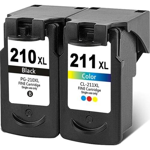 Replace Ink Cartridge PG210 CL211 Remanufactured PG 210 CL 211 XL For Canon Pixma IP2700 IP2702 MP240 MP250 MP260 MP270 Printer