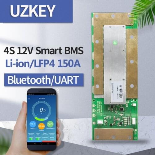 4s bms LiFePo4 150A 12V Li-ion smart bluetooth ntc Temperature protection Lithium battery protection plate pcm