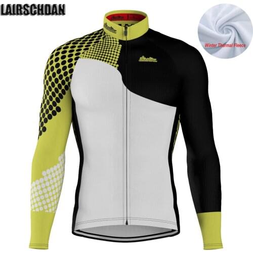 LairschDan Cycling Jersey Mens Cycling Clothing Long Sleeve MTB Winter Thermal Fleece Bike Jerseys ropa ciclismo hombre invierno