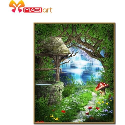 Cross stitch kits Embroidery needlework sets 11CT water soluble canvas patterns 14CT Jungle Wonderland-NCMS044