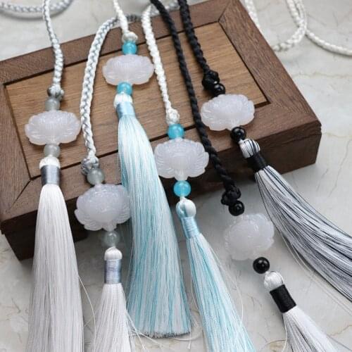 High Quality Belt Resin Lotus Hanfu Tassel Palace Multi-Color Silk Belt