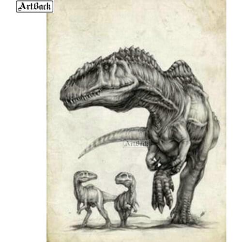 5D diamond painting cross stitch dinosaur pattern full square 3d stick diamond embroidered home decoration diamond mosaic
