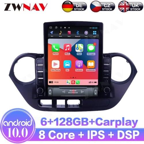 6+128G Android 10.0 For Hyundai I10 2013 - 2016 IPS Touch Screen Receiver Car Multimedia Radio Player GPS Navigation DSP Carplay