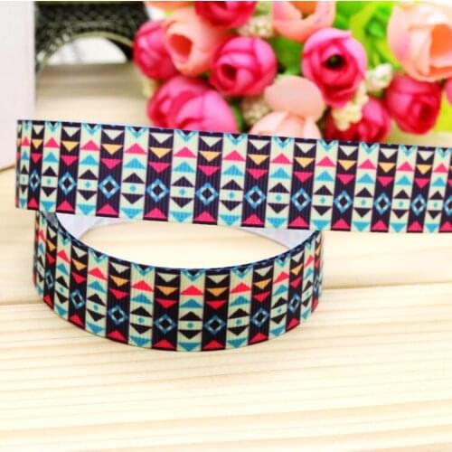 7/8'' Free shipping tribal printed grosgrain ribbon hair bow headwear party decoration wholesale OEM 22mm H4562