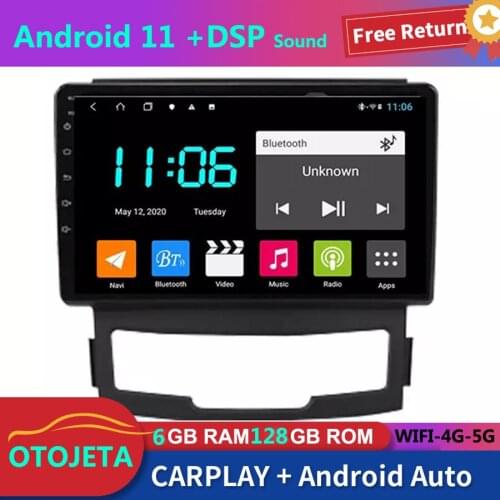 For Ssang Yong Korando 3 Actyon 2 2011 - 2013 Car Radio Stereo GPS Navigator 128GB Autoradio 2Din Bluetooth Multimedia Player
