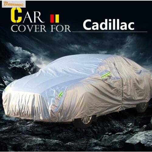 Buildreamen2 Car Cover Outdoor Sun Anti-UV Rain Snow Scratch Resistant Cover Waterproof For Cadillac ATS CTS CTS-V Seville XTS