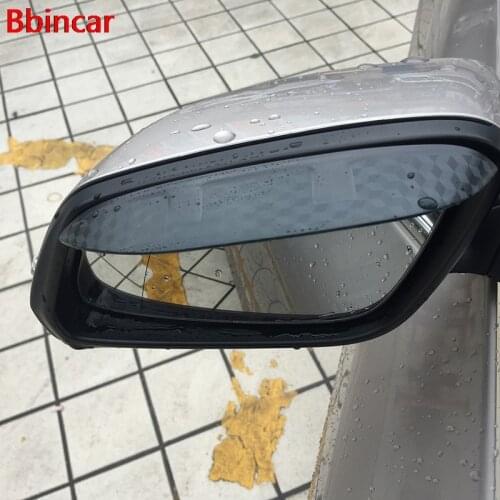 2Pcs Car Rearview Mirror Rain Eyebrow Shield Cover Flexible Protector PVC Accessories For NISSAN TIIDA Qashqai Morano X TRAIL