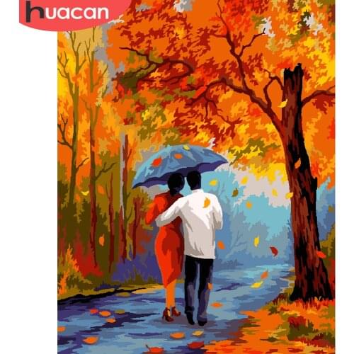 HUACAN Paint By Number Lover Drawing On Canvas HandPainted Painting Art Gift DIY Pictures By Number Fall Kits Home Decor