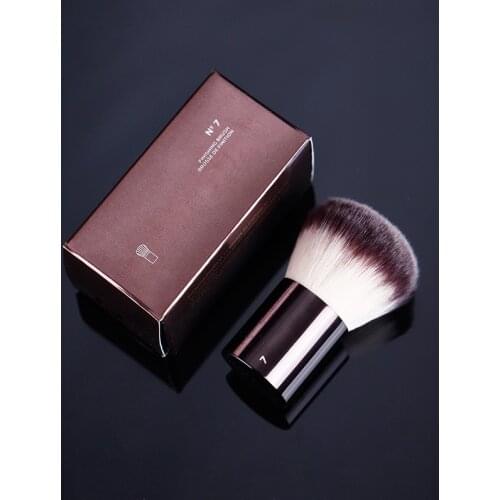 1 pc #7 Finishing Makeup brushes Powder contour Make up brush Portable size exquisite Professional metal handle with box
