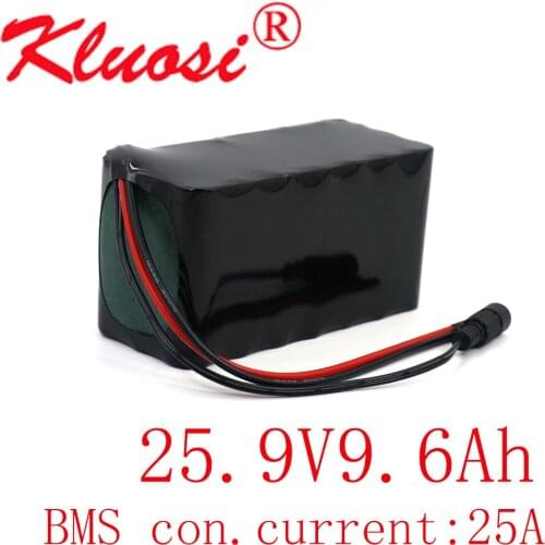 KLUOSI 7S3P 24V 9.6Ah 25.2V 10A 29.4V Lithium Battery Pack FOR Electric Motor Bicycle Scooter Motor Built-in 25A BMS Balanced