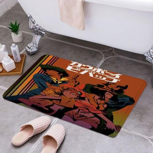Cowboy Bebop 3D Print Doormats Rectangle Non-Slip DoorMat Bedroom Kitchen Entrance Print Door rugs Dropshipping