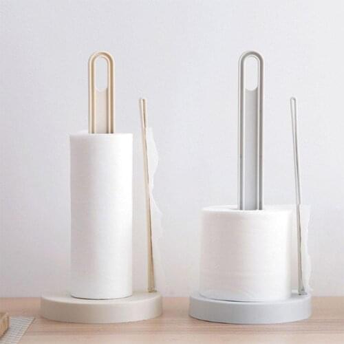 Nails-free Stand-type Kitchen Paper Holder Toilet Paper Roll Rack Table Paper Towel Tissue Stand