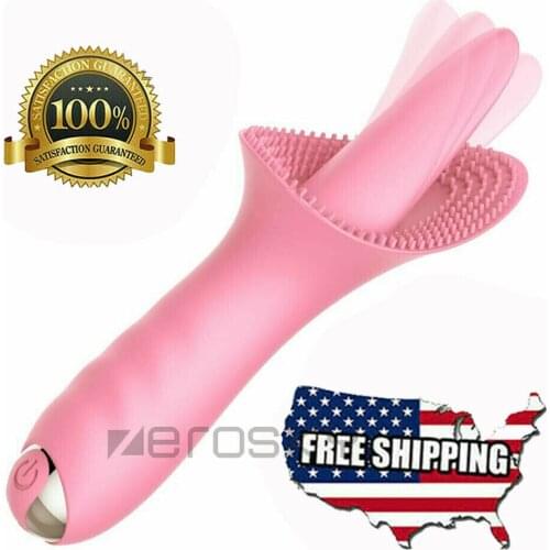 Clit Breast Nipple Licking Vibrator Blow job Vibrating Tongue Women use Lubricant