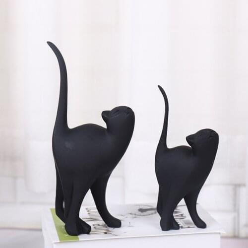 Cute Creative Cat Toys Art Crafts Resin Figurine Home Office Desktop Decoration Ornament Wedding Decoration Pet Sculpture