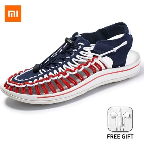 Xiaomi Youpin Sandals Beach Shoes Summer Fashion Hand-Woven Outdoor Casual Breathable Non-Slip Slippers Walking Flats Size 35-47
