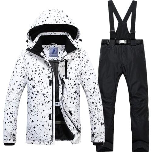 Men Veneer Double Plate Thickening Mens Suit Windproof And Waterproof Warm Ski Suit