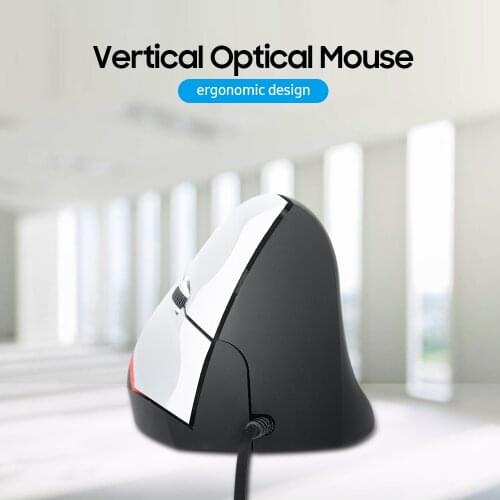 Vertical Wired Mouse Ergonomic Optical 3 Key Gaming Office Mouse computer mouse for PC /Laptop gaming Mice Black