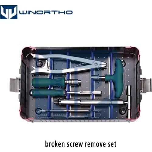 Broken screw remove set orthopedic instruments veterinary pet surgical supplies animal