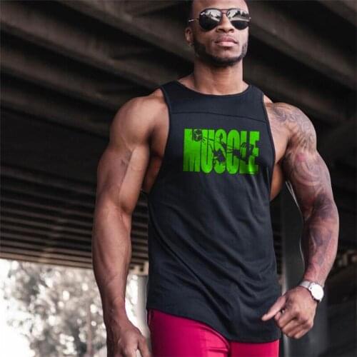2019 New Casual Cotton Undershirt Bodybuilding Gym Men Tank Tops Brand Fashion Fitness Sleeveless Workout Muscle Singlets Vest