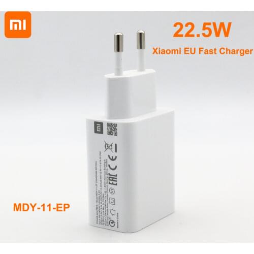 Original Xiaomi MDY-11-EP EU Fast Charger 22.5W QC 3.0 USB Adapter Fast Charging 100CM Type C Cable For MI 10 9 Lite Redmi 9A 9C