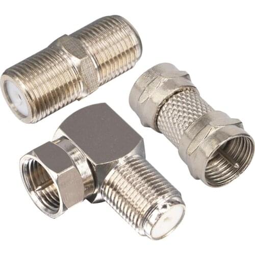 3 Type F Male to Female Double Male Female Coaxial RG6 Adapter for Coax Cable and Wall Plates Coax Coaxial Cable Connector
