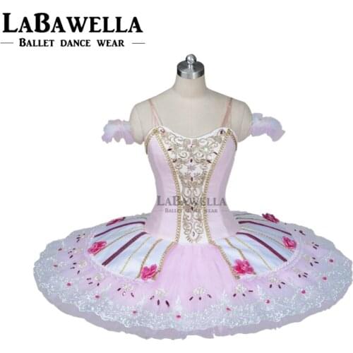 Peach Pink Performance Tutu For Competition Variation Professional Tutu Ballet Adult Girls Classical Tutu Costume Ballet BT9086