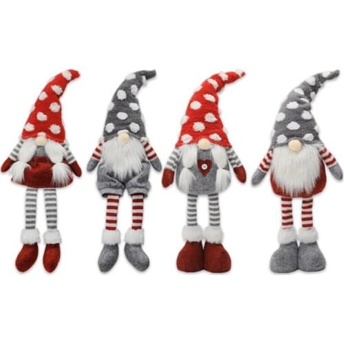 Christmas Elf Decoration Handmade Stripe Sitting Standing Gnome Swedish Doll Toy