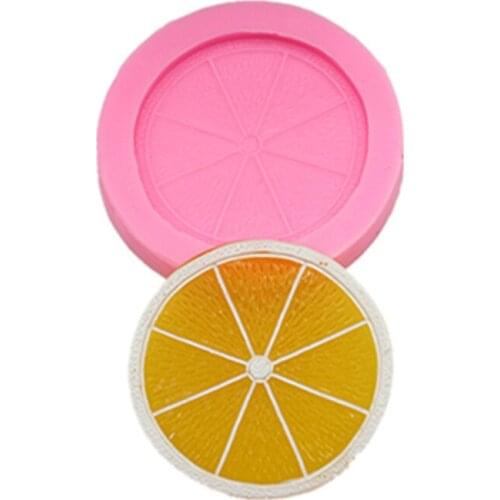 Silicone mould 6*1cm Lemon slices Apple slices shape fondant cake decoration mold handmade resin clay mold