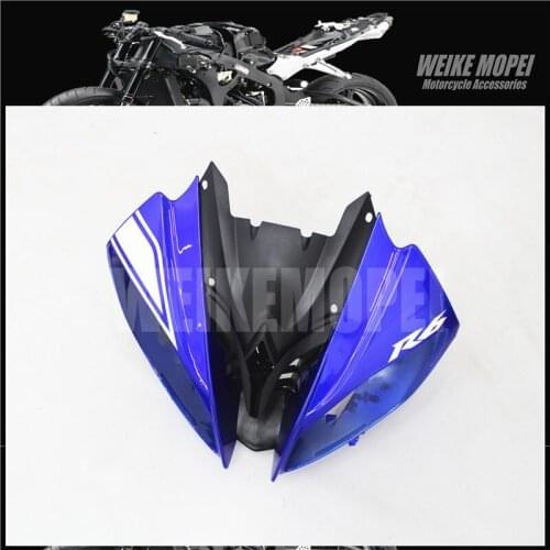 Blue White Front Upper Fairing Headlight Cowl Nose Panel Fit For YAMAHA YZF600 R6 2008 2009 2010 2011 2012 2013 2014 2015 2016