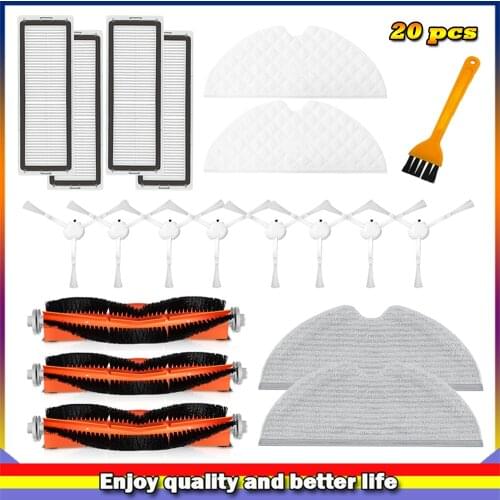 For Xiaomi Mijia 1C/1T Dreame STYTJ01ZHM D9 F9 essential Main brush,side brush, cleaning cloth ,Robot Vacuum Cleaner Accessories