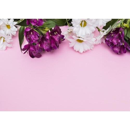 Photography Backdrops Photocall Pink Board Flowers Vinyl Background for Photo Studio Children Baby Shower Goods Cream Photophone