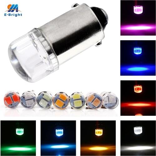 YM E-Bright 200PCS BA9S 3030 2 SMD T11 T4W Auto Reverse Clearance Light Reading Tail Lamp 12V DC White Blue Red Green Amber Pink
