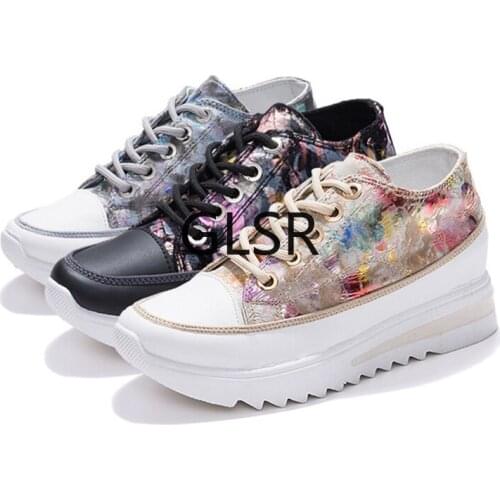 Women Platform Sneakers Woman Wedge Casual Shoes Breathable Trainers Female Sneakers Woman Canvas Shoes Big Size Shoes