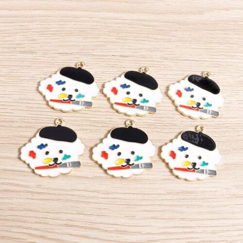 10pcs 30*29mm Cartoon Enamel Clouds Charms Pendants for Jewelry Making DIY Necklaces Drop Earrings Making Crafts Accessories