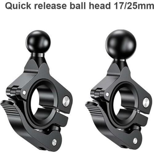 17/25mm Bicycle Holder Adapter Ball Head 1 inch Sports Camera Bike Motorcycle Handlebar Base Balls Bicycle Riding Clip Adapter