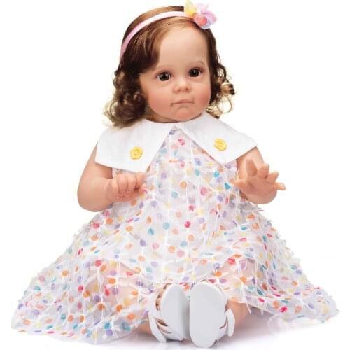 60cm Silicone Reborn Baby Doll Toy Realistic Princess Toddler girl Maggie Bebe bonecas Child Birthday Gift Brinquedo