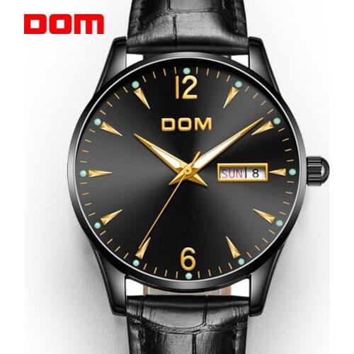 DOM Relogio Masculino Men Watch Luxury Famous Top Brand Mens Fashion Casual Dress Watch Business Quartz Wristwatch M-11BK-1M89