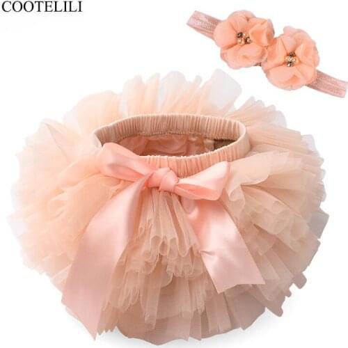 COOTELILI 2pcs Kids Girls Baby Girl Clothes Tutu Skirt + Headwear Princess Skirts Skirt For Girls Clothes Newborn Photograph