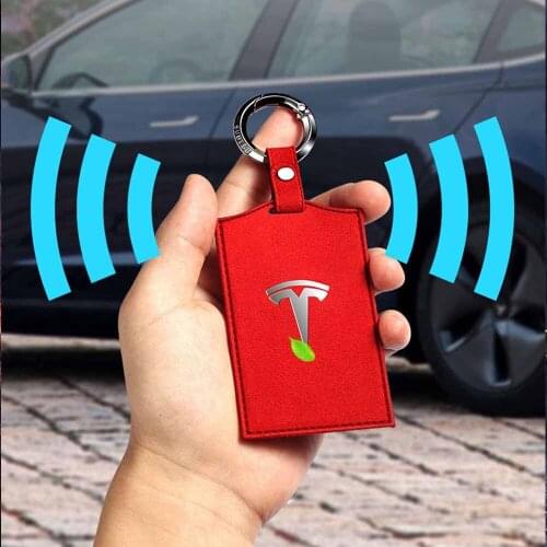 For Tesla Model 3 Accessories Turn Fur Key Card Package Drivers License Book Protector Bank Card Storage Red Brown Black