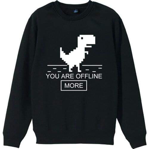 Geek 404 IT The Internet Is Broken So I'm Outside Today You Are Offline Boy Man Crew Neck Sweatshirt Fleece Pullover ZIIART