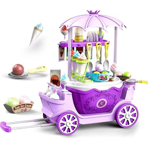 Ice Cream Shop Toys for Kid - Toddler Ice Cream Maker and Store Cart Pretend Playset Scoop and Learn Edutational Toy